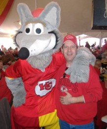Scott Powell with K.C. Wolf